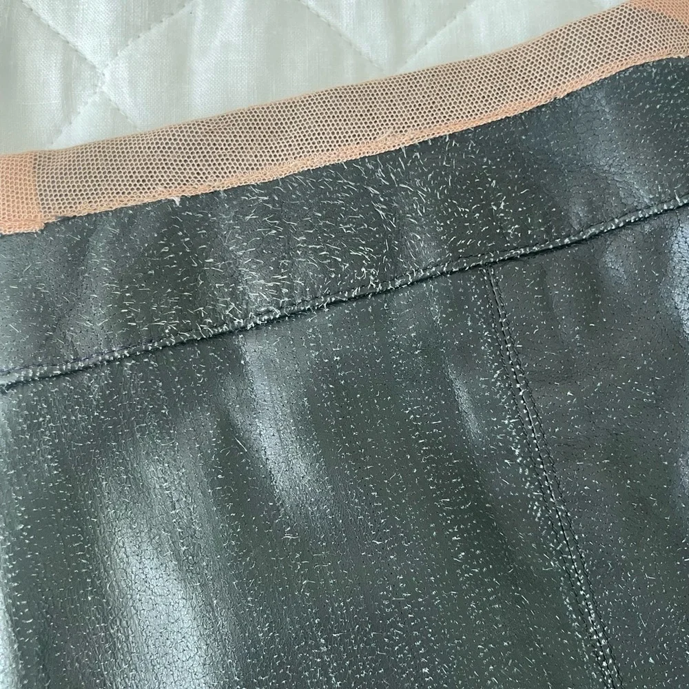 Chanel vintage leather mini skirt